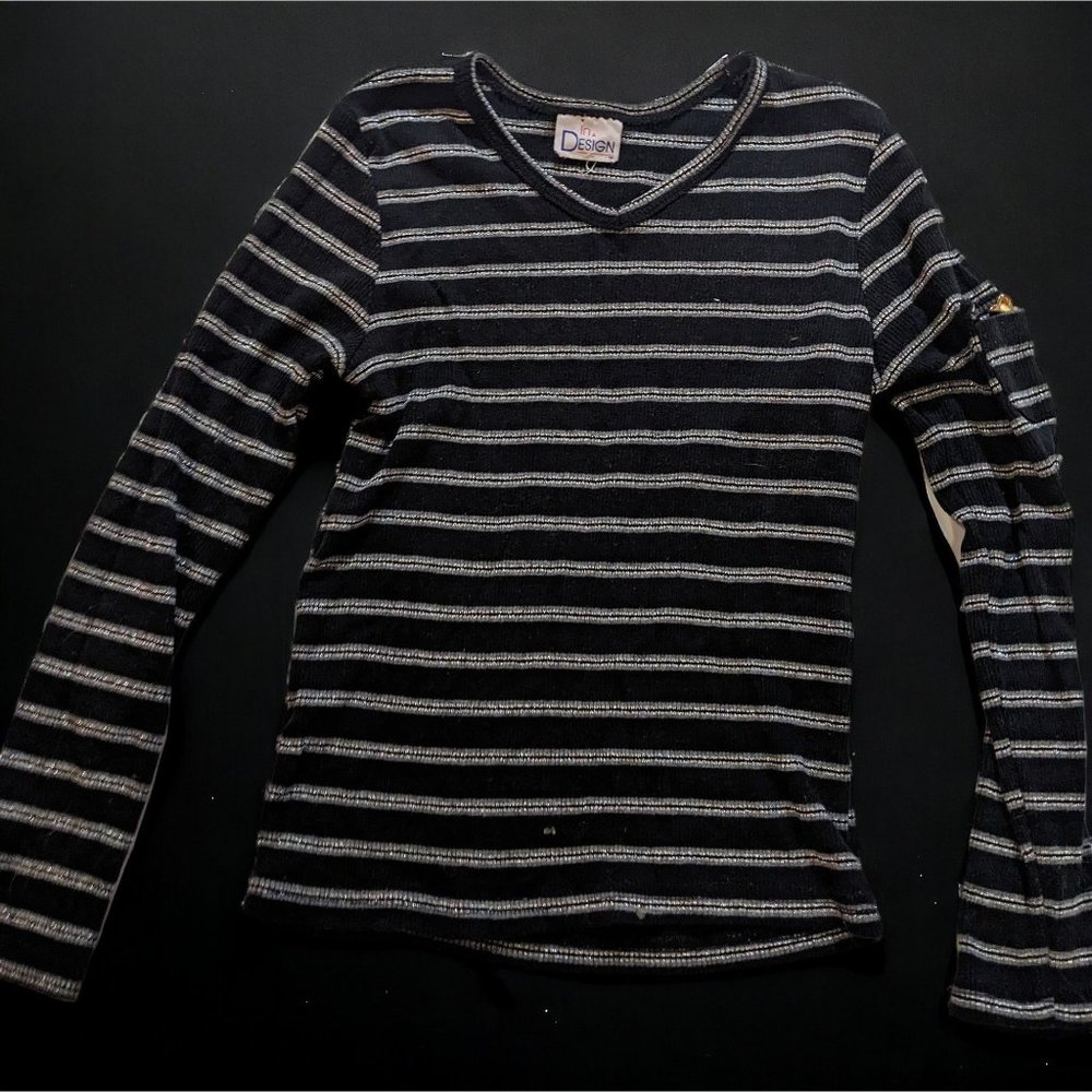 In Design Striped Ribbed Top - Picture 6 of 8